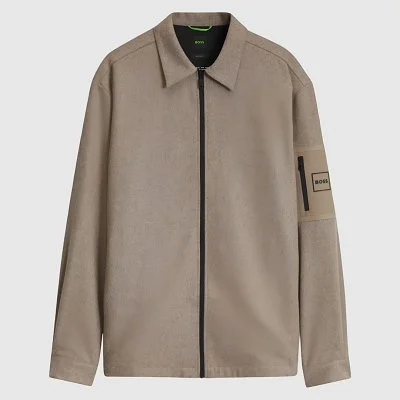 Camisa Boss Marrón Hombre