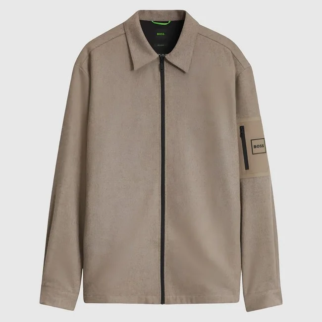 Camisa Boss Marrón Hombre