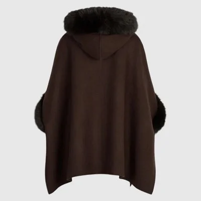 Poncho Morgan Marrón Mujer 2