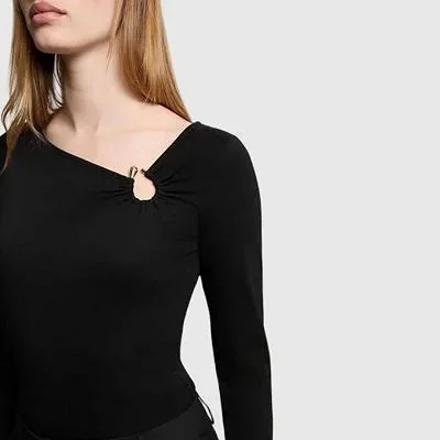 Camiseta Morgan Negra Mujer 2