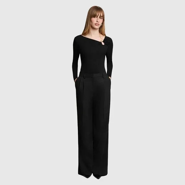Camiseta Morgan Negra Mujer