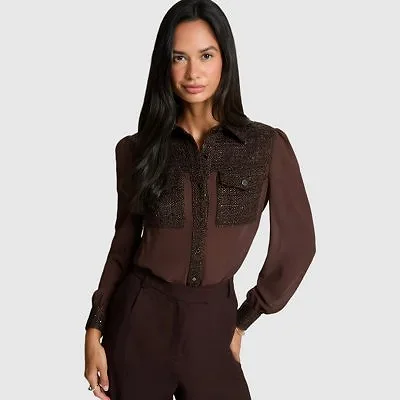 Camisa Morgan Marrón Mujer