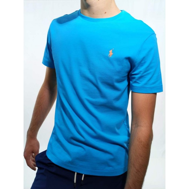 Camiseta Ralph Lauren Azul Logo Pequeño