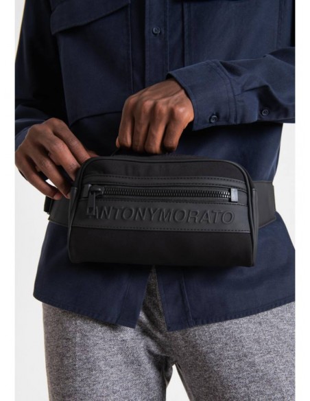 Bolsos Antony Morato | Messenger De Piel Sintética Martillada Negro Hombre  - Finest Call