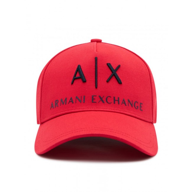 Gorra Armani Exchange Roja Logo Frontal