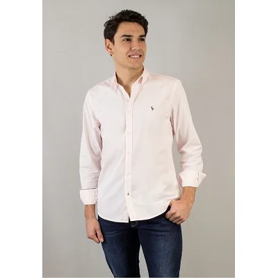 Camisa Patadegallo Rosa Hombre