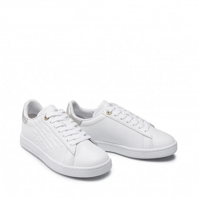 Zapatillas Armani Blancas y Plateadas...