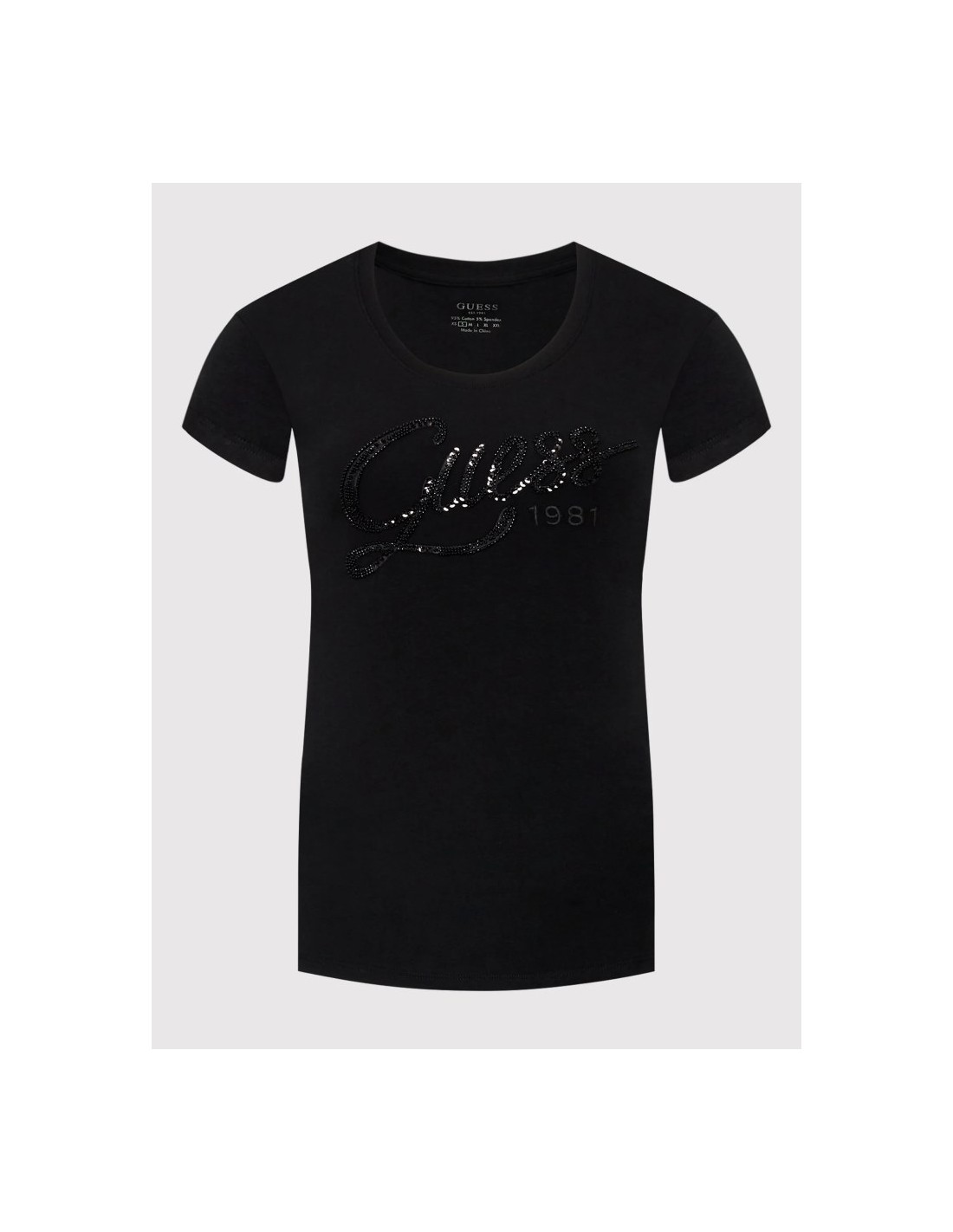 Camiseta Guess 1981 negra para mujer
