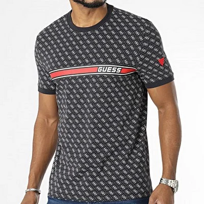 Camiseta Guess Hombre Negra