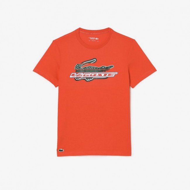 Camiseta Lacoste Naranja Logo Frontal