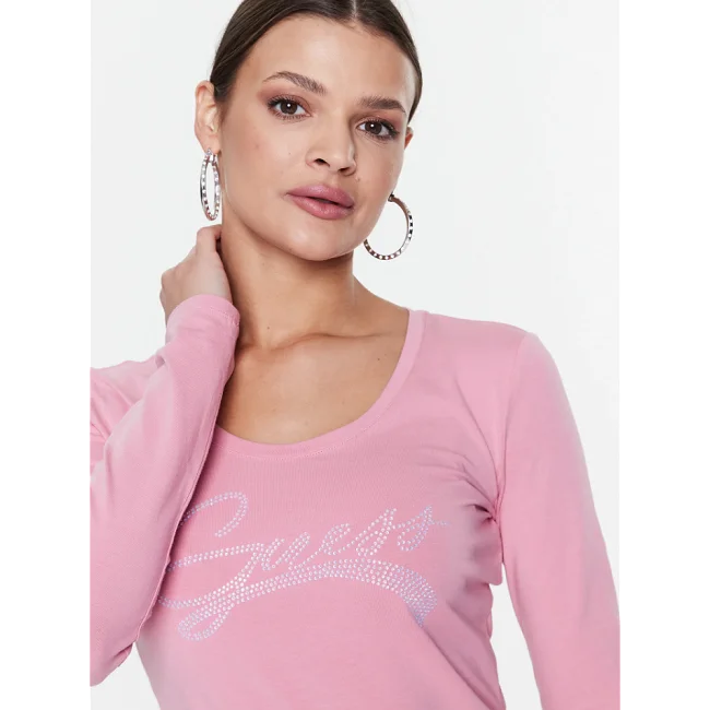 Camiseta Guess Rosa Mujer