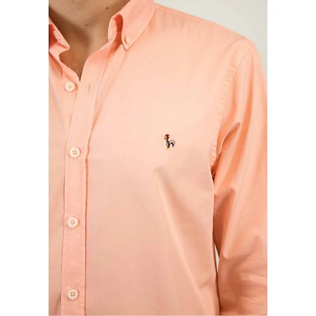 Camisa Patadegallo Naranja Hombre
