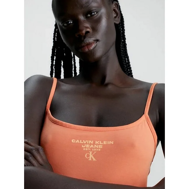 Vestido Calvin Klein Naranja Mujer