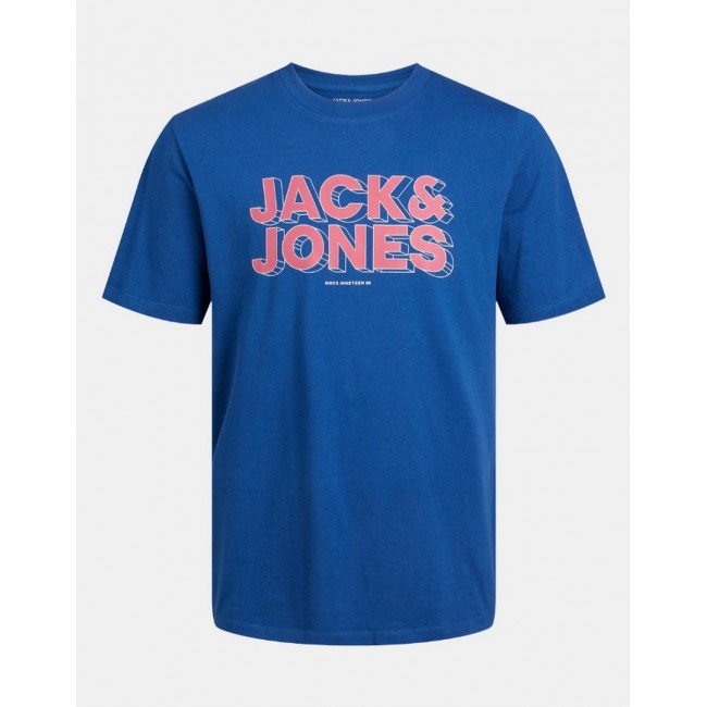 Camiseta Jack & Jones Azul Logo Frontal