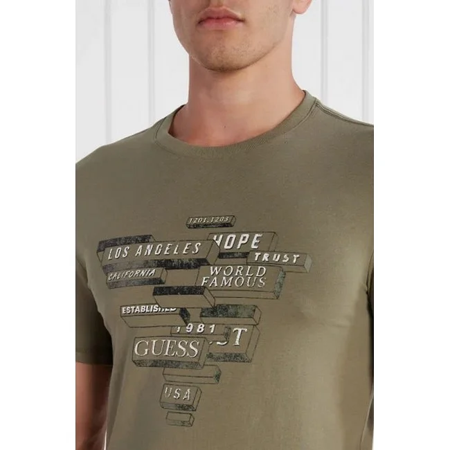 Camiseta Guess Hombre Verde