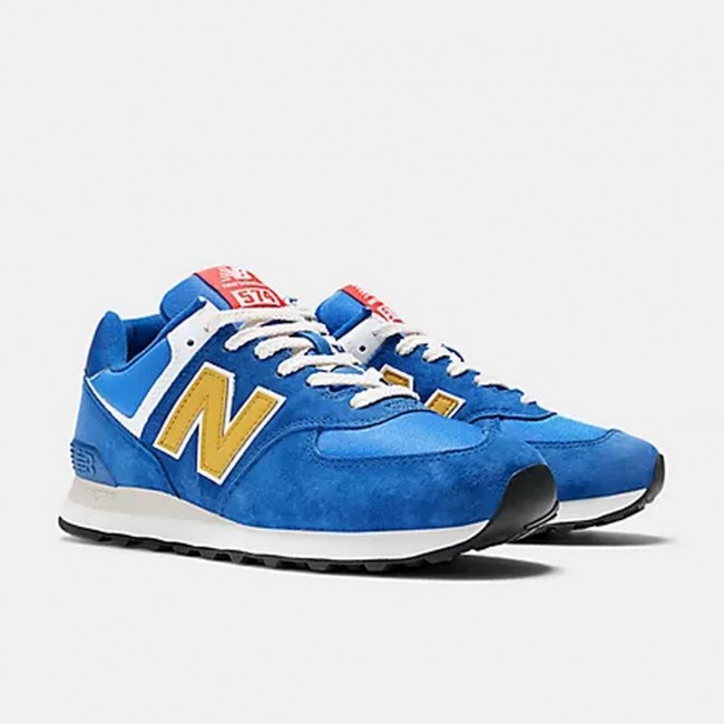 Zapatillas New Balance U574 Azules y Amarillas Ecool