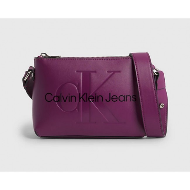 Bolso Calvin Klein Morado Logo Frontal