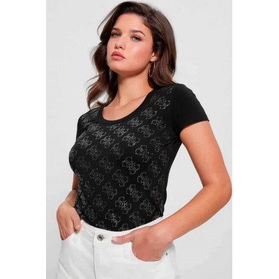 Camiseta Guess Negra Mujer 2