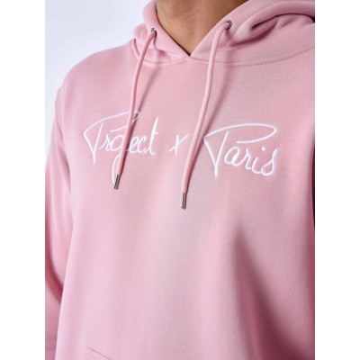 Sudadera con logo en contraste Project X Paris de hombre - Rosa