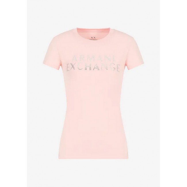 Camiseta Armani Exchange Rosa Claro...