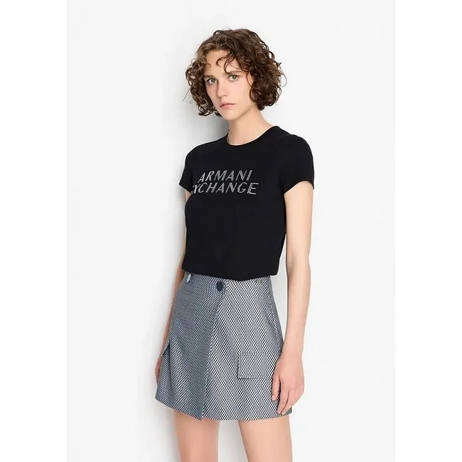Camiseta Armani Exchange Negra Mujer