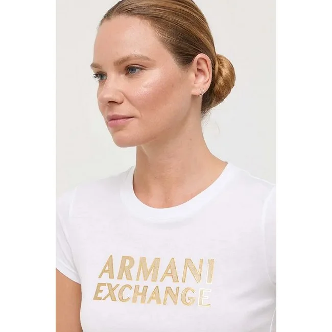 Camiseta Armani Exchange Blanca Mujer