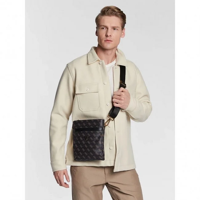 Bandolera Guess Marrón Hombre