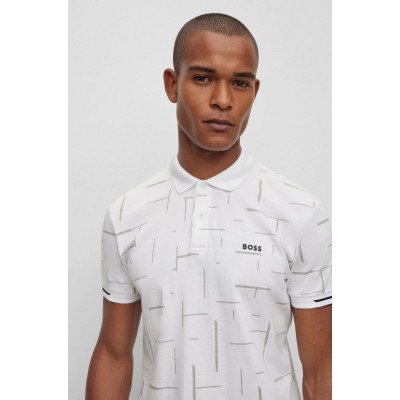 Polo Boss Blanco Logo Pequeño 2