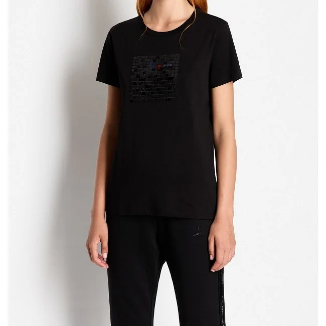 Camiseta Armani Exchange Negra Mujer