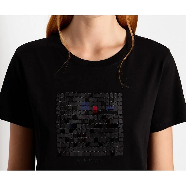 Camiseta Armani Exchange Negra Mujer