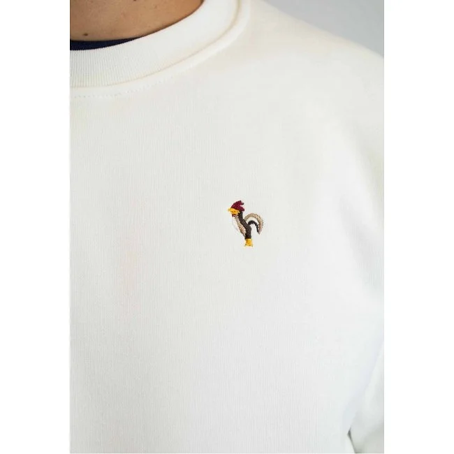 Sudadera Patadegallo Blanca Hombre