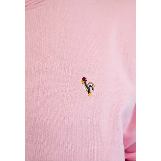 Sudadera Patadegallo Rosa Hombre