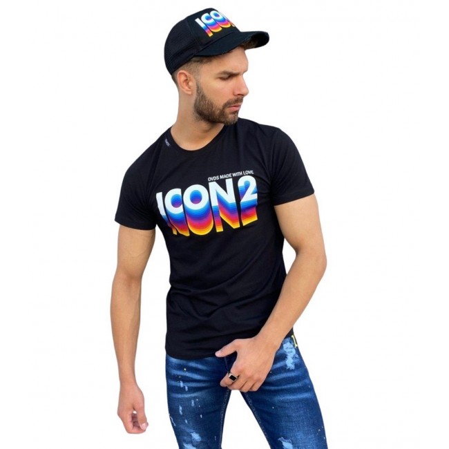 Camiseta ICON Negra Logo Frontal