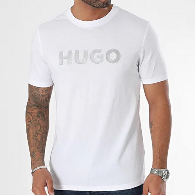 Camiseta Hugo Blanca Logo Frontal