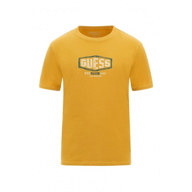 Camiseta Guess Amarilla Logo Frontal