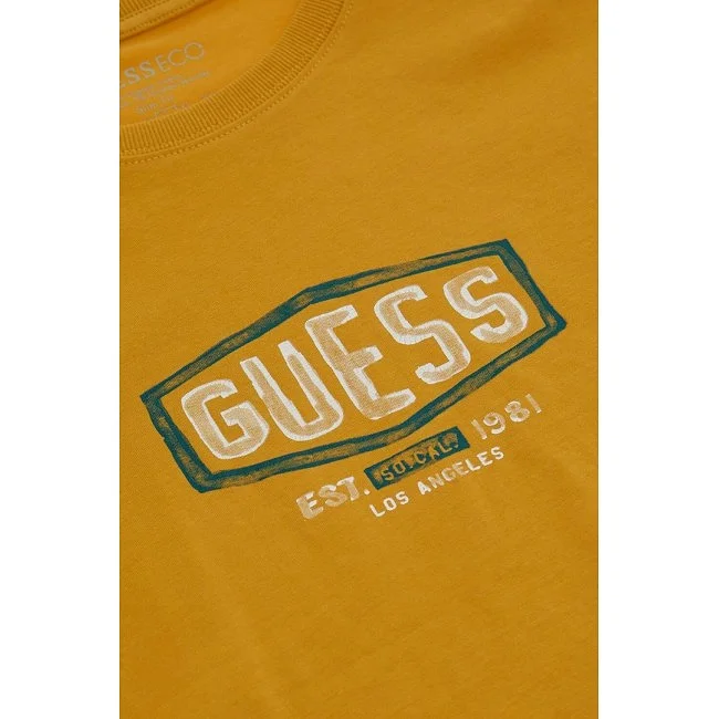 Camiseta Guess Hombre Naranja