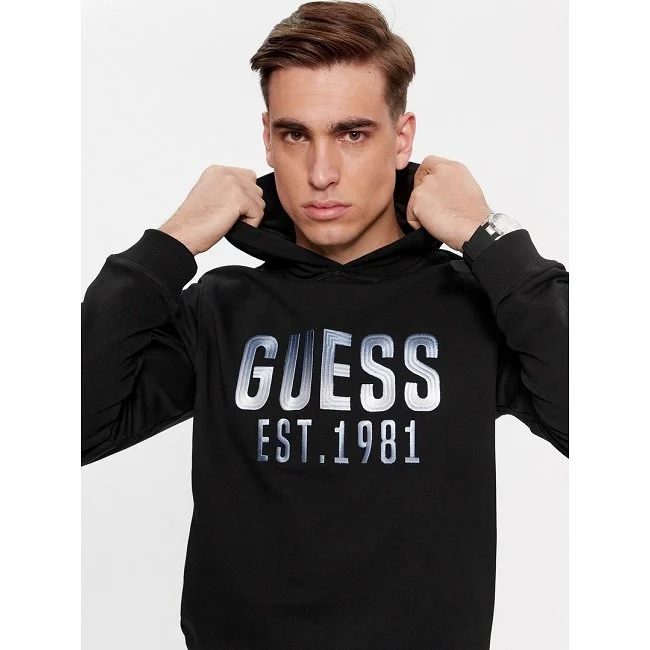Sudadera Guess Hombre Negra Capucha
