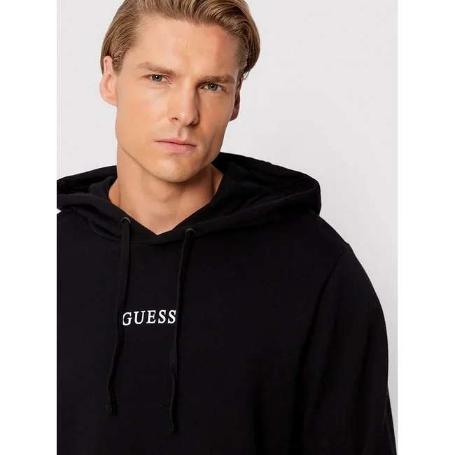 Sudadera Guess Hombre Negra Capucha