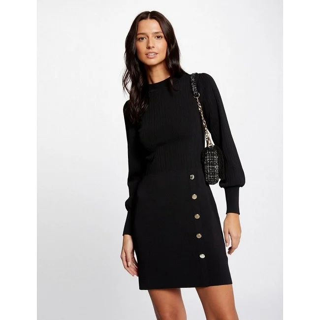 Vestido Morgan Negro Detalles...