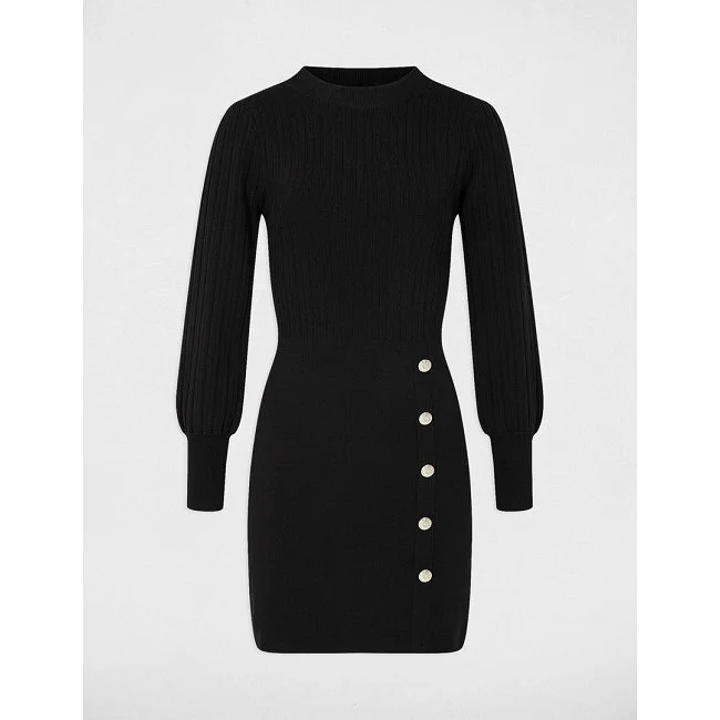 Vestido Morgan Negro Detalles...