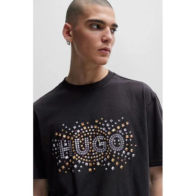 Camiseta Hugo Negra Hombre