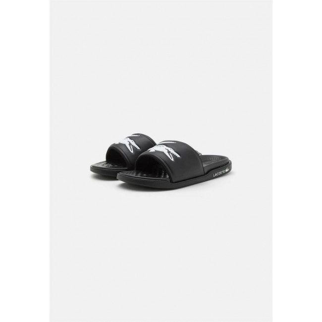 Chanclas Lacoste Negras Maxilogo