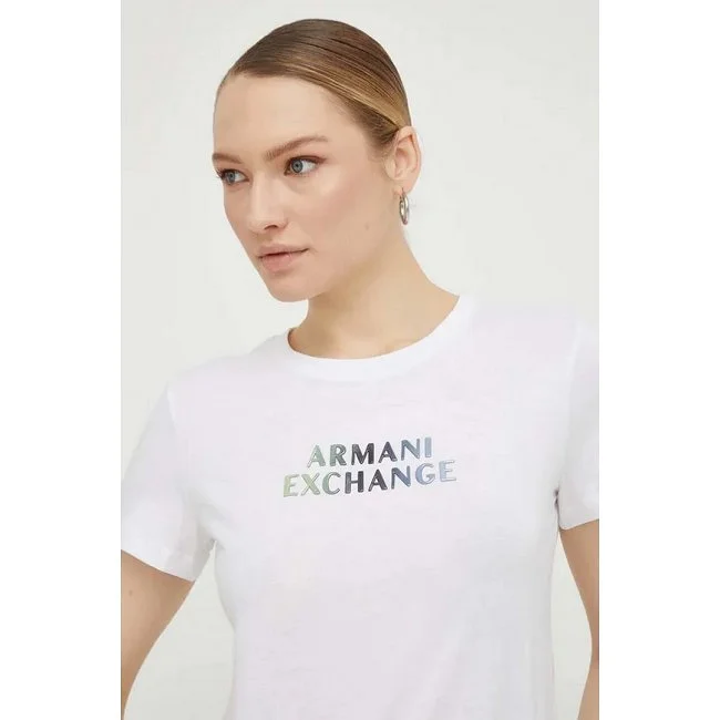 Camiseta Armani Exchange Blanca Mujer