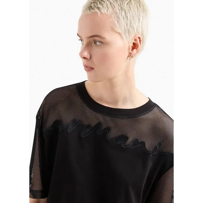 Camiseta Armani Exchange Negra Mujer