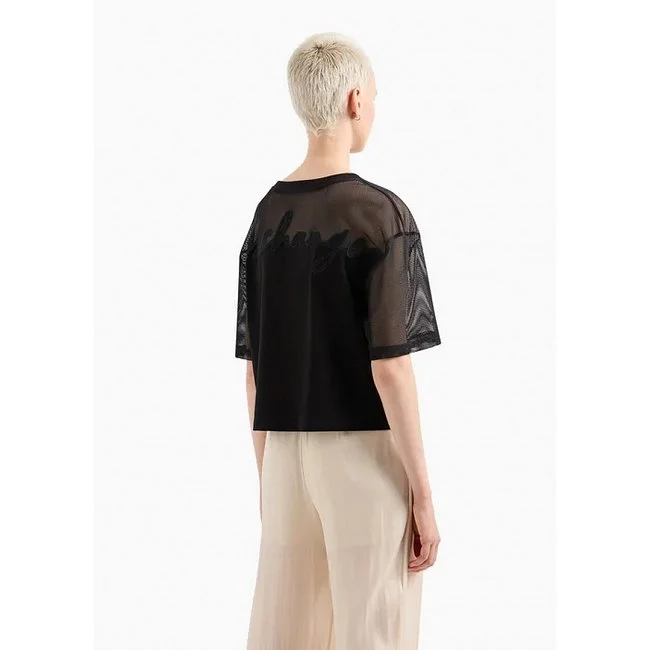 Camiseta Armani Exchange Negra Mujer