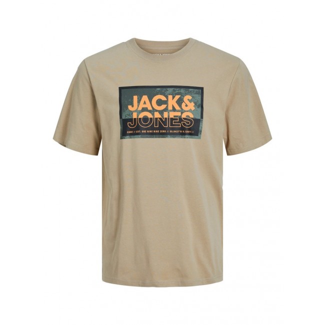 Camiseta Jack & Jones Beige Logo Frontal