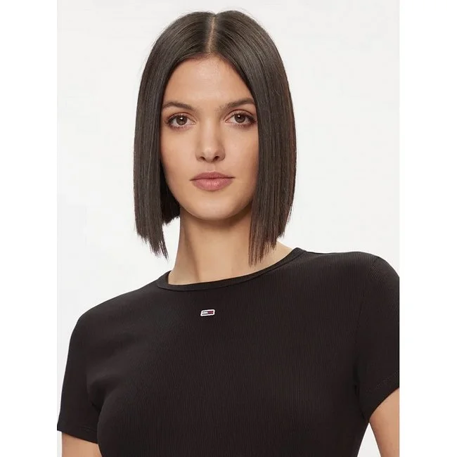 Camiseta Tommy Hilfiger Negra Mujer Camiseta Tommy Hilfiger Negra Mujer