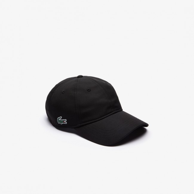 Gorra Lacoste Negra Logo Lateral Hombre