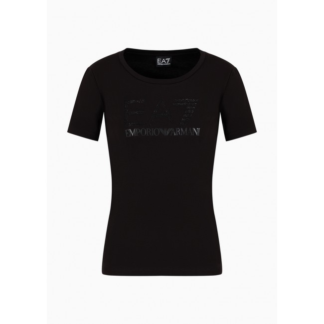 Camiseta Armani Negra Logo Frontal...