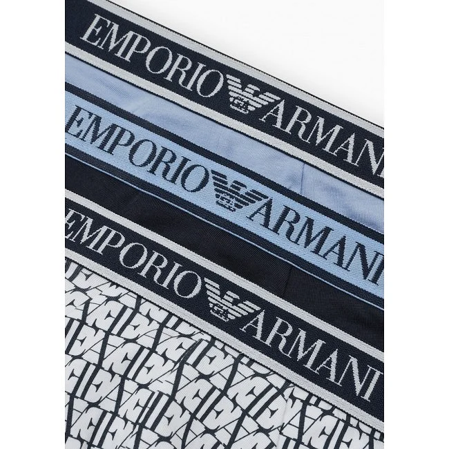 Pack de 3 Calzoncillos Armani Azules...